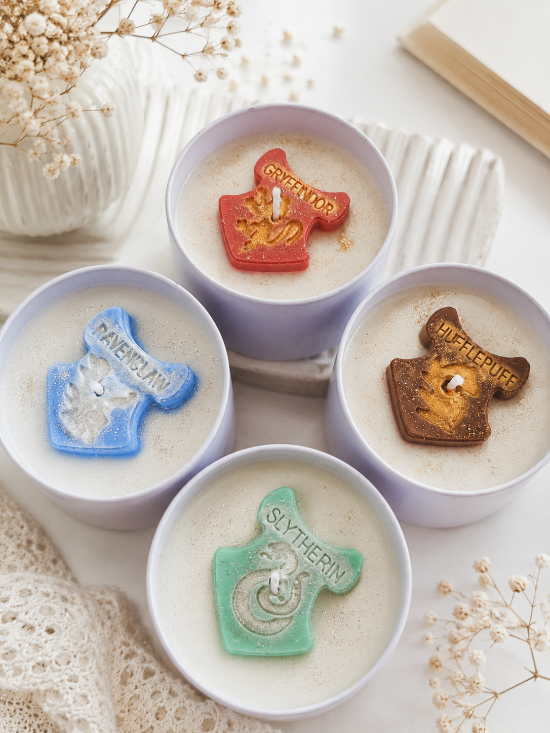 Conjunto 4 velas Harry Potter